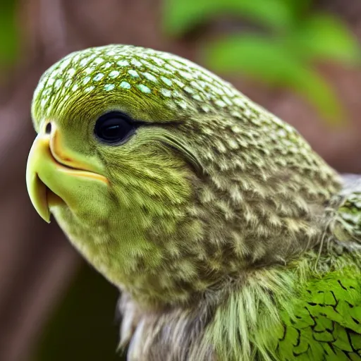 Prompt: a regal portrait of a kakapo