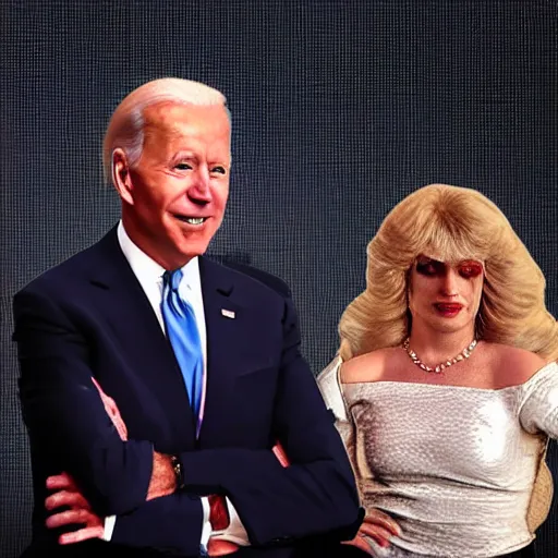 Image similar to joe Biden at a Dorian Electra concert