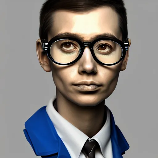 Image similar to ocd highly detailed portrait of a scientist, trending on artstation.