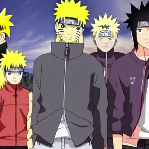 Prompt: Naruto looks like Gigachad