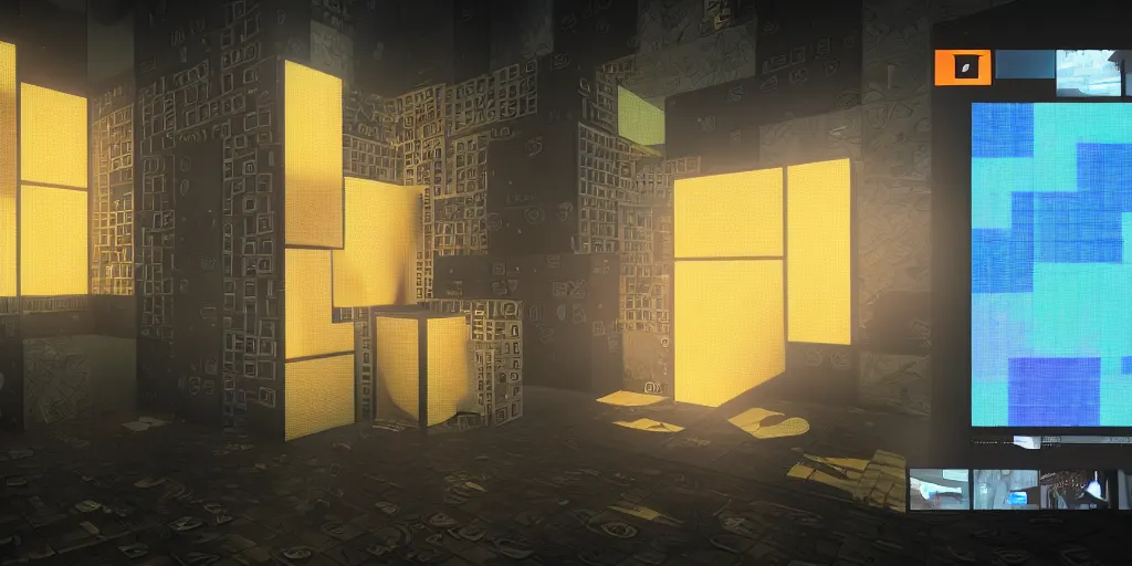 Prompt: tetris, video game cutscene, unreal engine 5, render, ray tracing