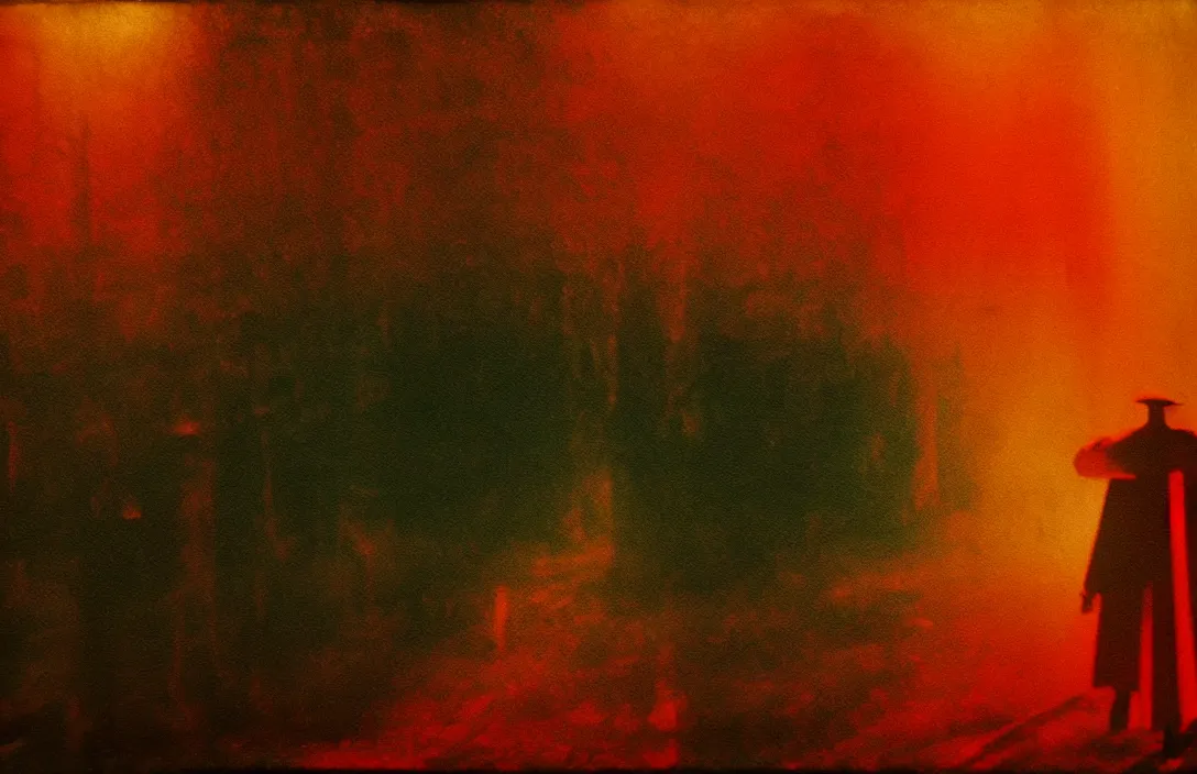 Image similar to most glorious colours ever put on canvas forms exist in three dimensions, with height, width, and depth. intact flawless ambrotype from 4 k criterion collection remastered cinematography gory horror film, ominous lighting, evil theme wow photo realistic postprocessing macrolens painting by claude gellee