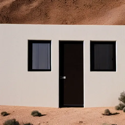 Image similar to a door suburban house, in a desert,