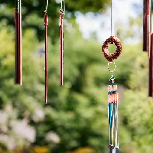 Image similar to professional photography of wind chimes