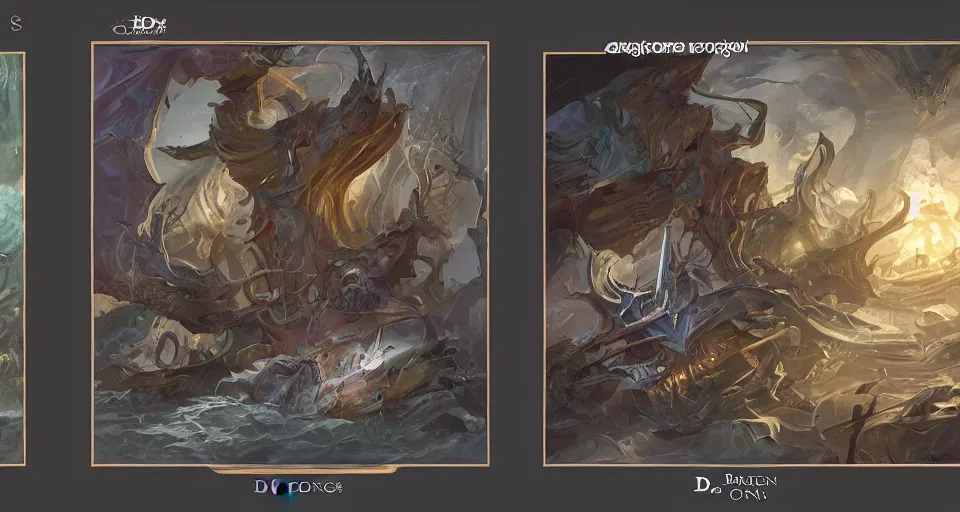 Image similar to the two complementary forces that make up all aspects and phenomena of life, by D&D Concept Artists