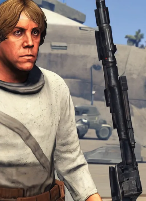 Image similar to luke skywalker in gta 5 loading screen