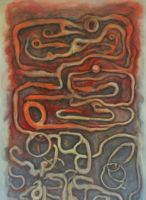 Image similar to biomechanical talisman of summoning yog - sothoth by maggi mcdonald, mark rothko, sabina klein