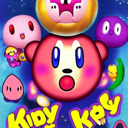 Image similar to kirby consuming the universe, kirby's dreamland as a horror movie