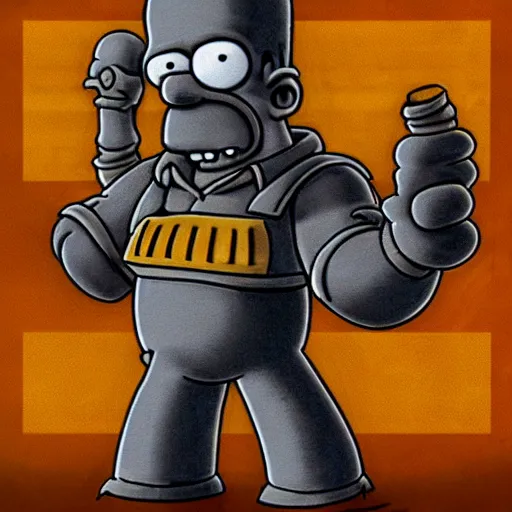 Image similar to homer simpson in darksouls 3