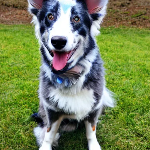 Prompt: blue merle cardigan corgi