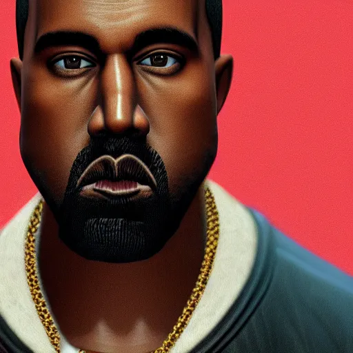 Image similar to highly detailed portrait of kanye west looking right, intricate, cgsociety, unreal engine, octane render, sharp focus, smooth, volumetric lighting, cinematic composition, artstation