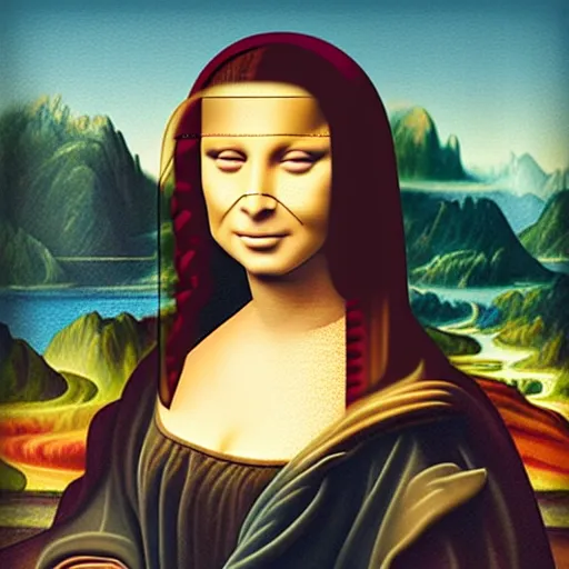 Prompt: Kim Kardashian as the Mona Lisa