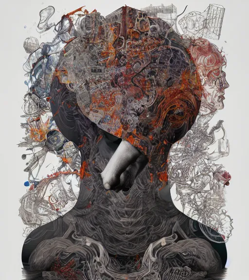 Image similar to mental alchemy by dariusz zawadzki, kenneth blom, mental alchemy, james jean, pablo amaringo, naudline pierre, contemporary art, hyper detailed