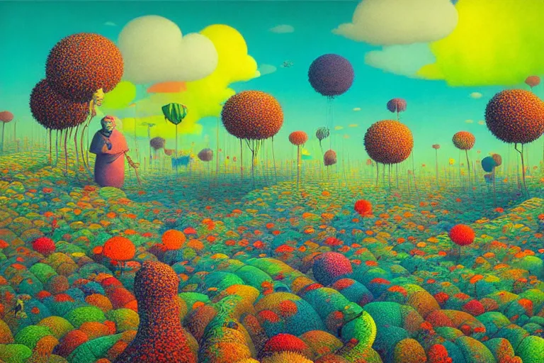 Image similar to surreal glimpse into other universe, hari merdeka, summer morning, very coherent and colorful high contrast, art by!!!! gediminas pranckevicius!!!!, geof darrow, floralpunk screen printing woodblock, dark shadows, hard lighting, stipple brush technique,