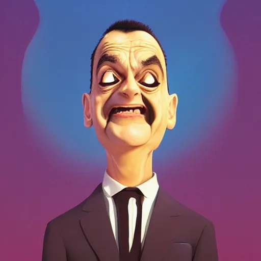 Prompt: face icon stylized minimalist of mr. bean poltergeist 1 9 8 2, loftis, cory behance hd by jesper ejsing, by rhads, makoto shinkai and lois van baarle, ilya kuvshinov, rossdraws global illumination