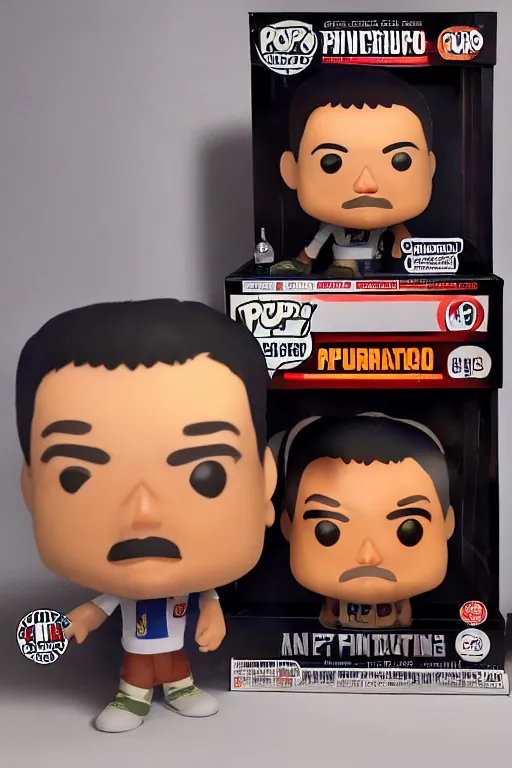 Image similar to a portrait of rodrigo duterte as a funko pop, studio lighting, 3 d, 8 k