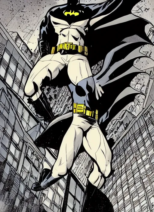 Image similar to batman comic illustration. Ben day dots