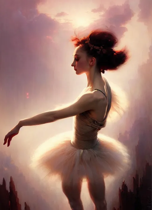 Image similar to giesha prima ballerina by bayard wu, anna podedworna, gaston bussiere, greg rutkowski