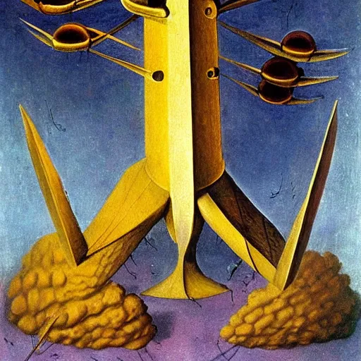 Image similar to a Remedios Varo painting of a spaceship