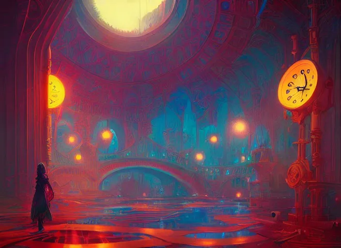 Prompt: A psychedelic challis clockwork behir , vibrant color scheme, highly detailed, in the style of romanticism, cinematic, artstation, Moebius, Greg rutkowski