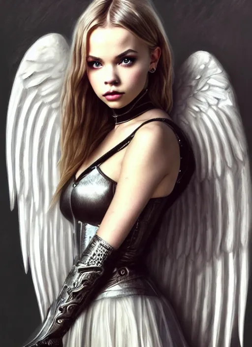 Prompt: ultra realistic illustration, a stunningly beautiful angel knight gothic girl played by jordyn jones and dove cameron and margot robbie and taylor swift and megan fox, intricate, elegant, highly detailed, digital painting, artstation, concept art, smooth, sharp focus, illustration, art by artgerm and greg rutkowski and alphonse mucha