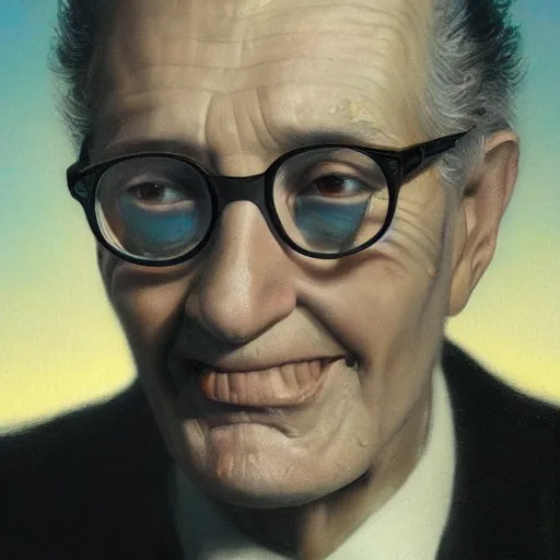 Prompt: UHD tonalism cosmic painting of an elderly, old Buddy Holly, by Antonio Caparo and Ferdinand Knab and Greg Rutkowski, UHD, photorealistic, trending on artstation, trending on deviantart