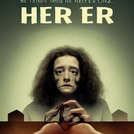 Image similar to horror movie poster inspired by hereditary, graphic design