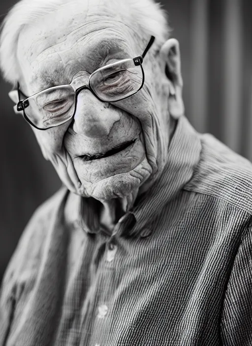 Prompt: dslr photo portrait still of 9 0 year old age 9 0 david lange at age 9 0!!!, 8 5 mm f 1. 8