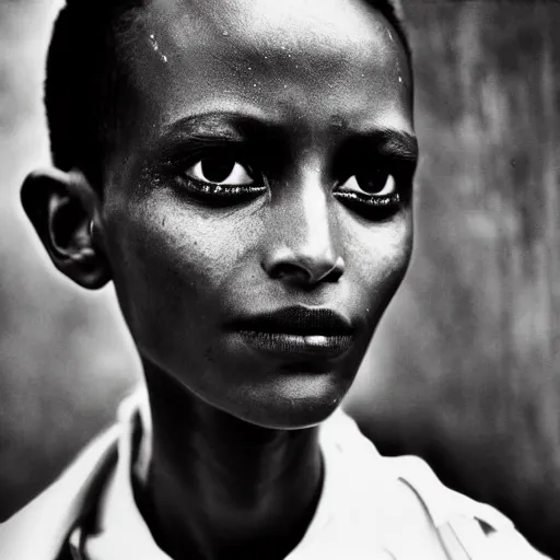 Image similar to An Ethiopian cyborg, portrait, by Davide Sorrenti, David Bailey, Hiro