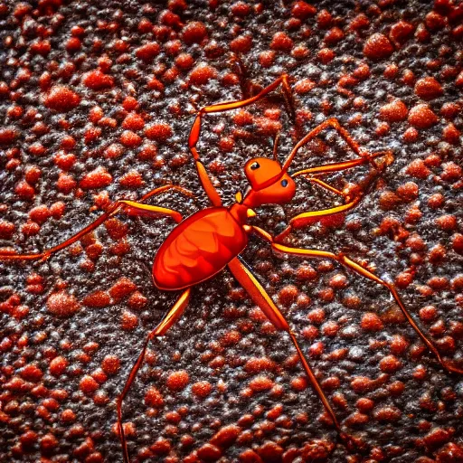 Prompt: red ants detailed texture 4K