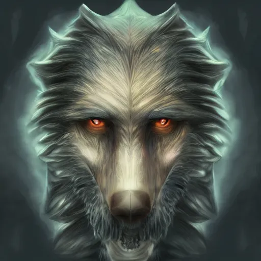 Prompt: “a fantasy digital portrait of an old man, werewolf”