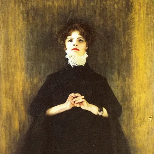 Image similar to portrait of death, by alfred stevens