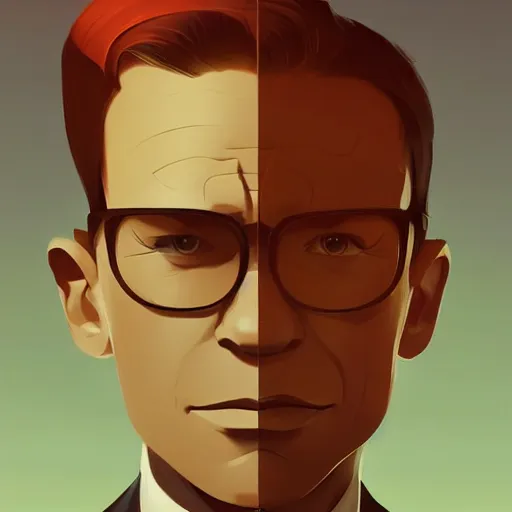 Image similar to face icon stylized minimalist agent 0 0 7, loftis, cory behance hd by jesper ejsing, by rhads, makoto shinkai and lois van baarle, ilya kuvshinov, rossdraws global illumination