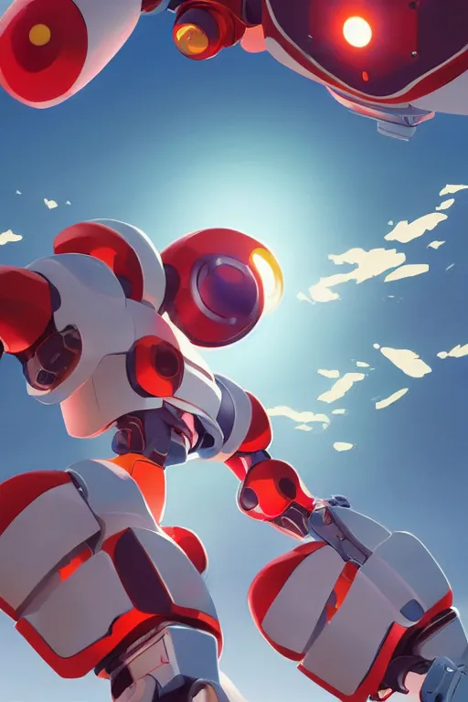 Image similar to metabots medabots medarotto medarot robot minimalist comics, behance hd by jesper ejsing, by rhads, makoto shinkai and lois van baarle, ilya kuvshinov, rossdraws global illumination ray tracing hdr radiating a glowing aura