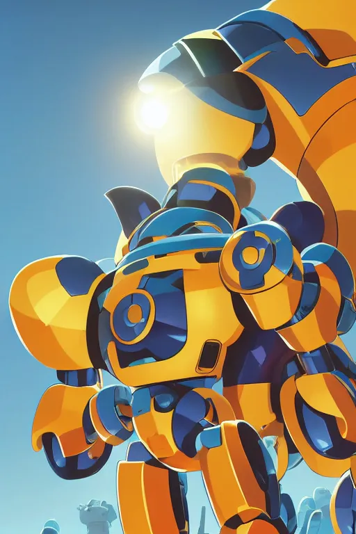 Image similar to metabots medabots medarotto medarot robot minimalist comics, behance hd by jesper ejsing, by rhads, makoto shinkai and lois van baarle, ilya kuvshinov, rossdraws global illumination ray tracing hdr radiating a glowing aura