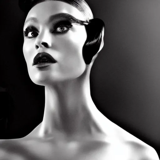 Image similar to Valery Kaufman as a Bond Girl in a James Bond movie still 2010s cinematic, Makeup by Pat McGrath, Greg rutkowski, highly detailed, in the style of cinematic