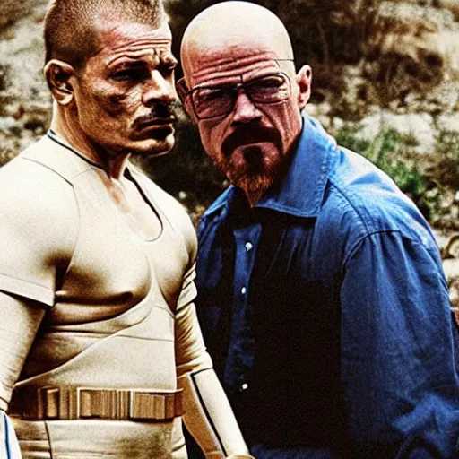 Image similar to rey mysterio fighting walter white