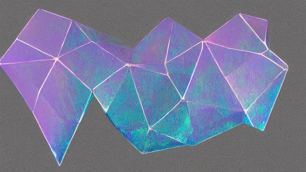 Image similar to iridescent emotional irregular polygon stake