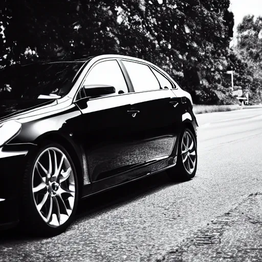 Prompt: stock footage black car