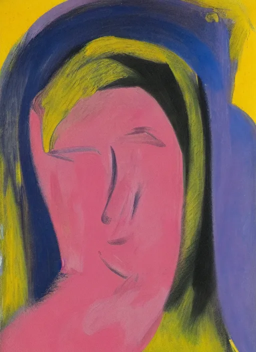 Image similar to willem de kooning painting, portrait of a girl