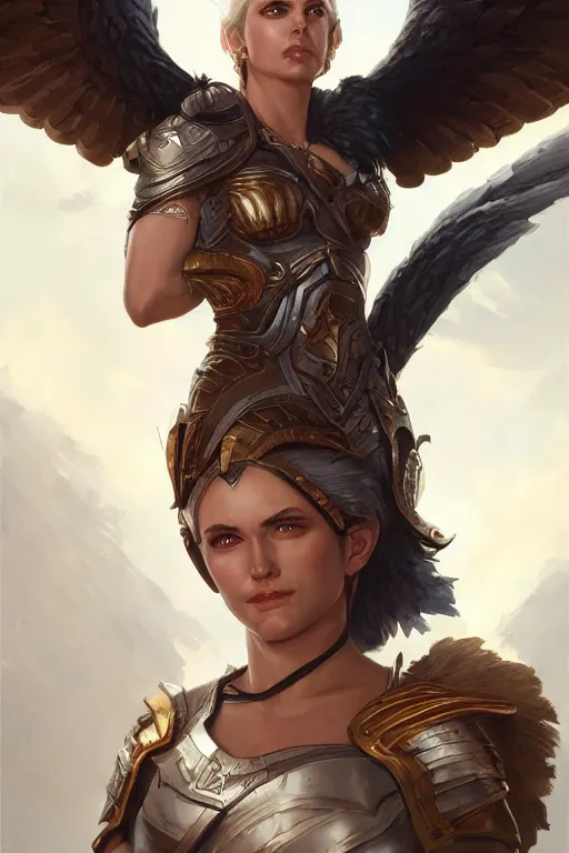 Image similar to amazon valkyrie athena, d & d, fantasy, portrait, highly detailed, headshot, digital painting, trending on artstation, concept art, sharp focus, illustration, art by artgerm and greg rutkowski and magali villeneuve