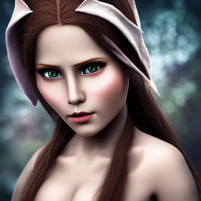 Prompt: photo of a very beautiful!! elf woman, highly detailed, 4 k, hdr, smooth, sharp focus, high resolution, award - winning photo