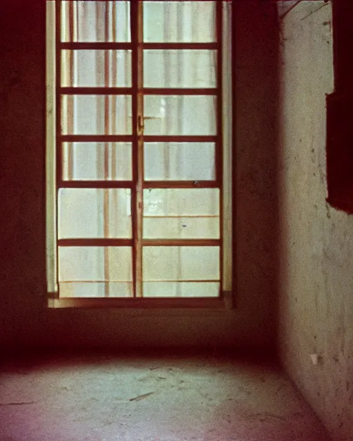 Image similar to the empty interior of a house in polpetto that was built in the 1 9 7 0 s, painterly, offset printing technique, photographed on kodachrome by brom, robert henri, walter popp, cinematic lighting, various refining methods, micro macro autofocus, ultra definition, award winning photo