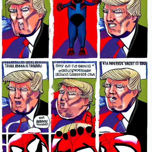 Image similar to trump as spiderman