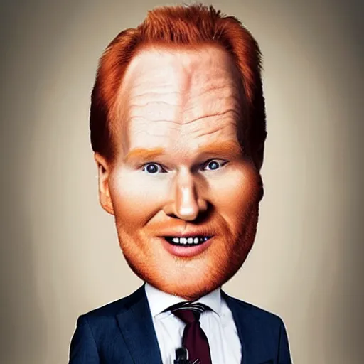 Image similar to carrot with connan o brien face caricature