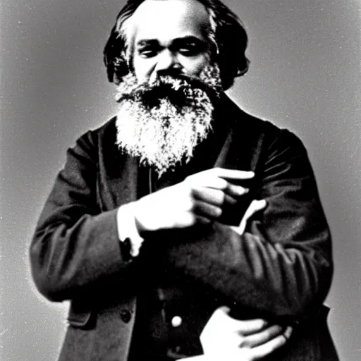 Image similar to Karl Marx and Nietzsche hugging, bedroom background, photo, 1920, romantic