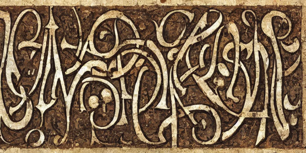 Prompt: medieval typeface