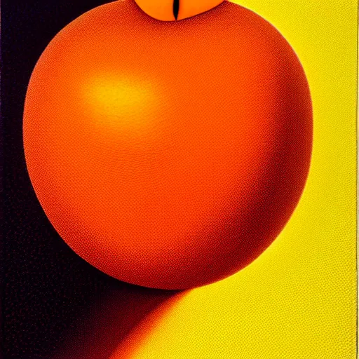 Image similar to orange fruit by shusei nagaoka, kaws, david rudnick, airbrush on canvas, pastell colours, cell shaded, 8 k