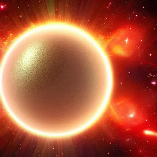 Prompt: a perfect sphere within a sphere within another sphere cosmic explosion