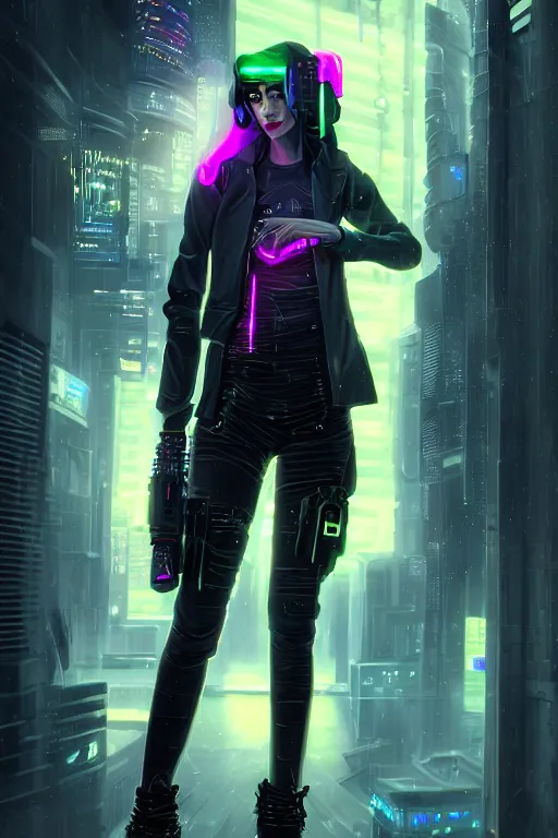 Image similar to portrait futuristic trustworthy cyberpunk young female Gunslinger, in futuristic stormy heavy snowy tokyo rooftop cyberpunk night, ssci-fi, fantasy, intricate, very very beautiful, elegant, neon light, highly detailed, digital painting, concept art, human anatomy, soft light, hdri, smooth, sharp focus, illustration, art by tian zi and craig mullins and WLOP and alphonse mucha